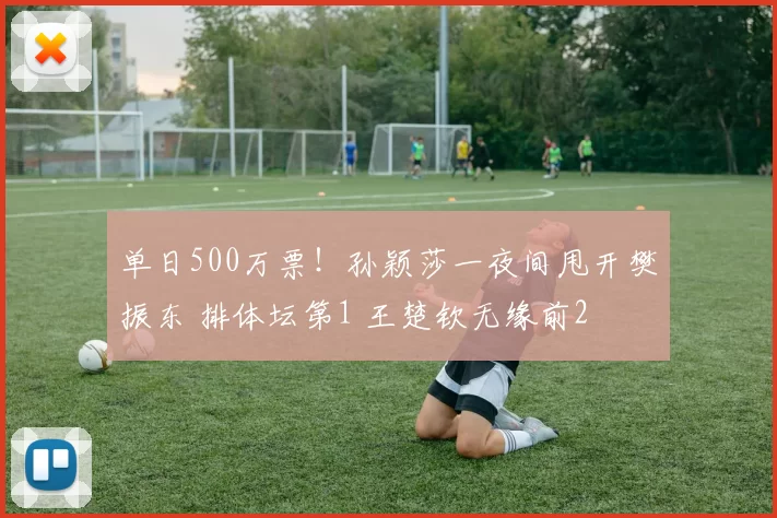 单日500万票！孙颖莎一夜间甩开樊振东 排体坛第1 王楚钦无缘前2